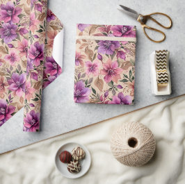 Praktfulla lila och mauve azaleor presentpapper
