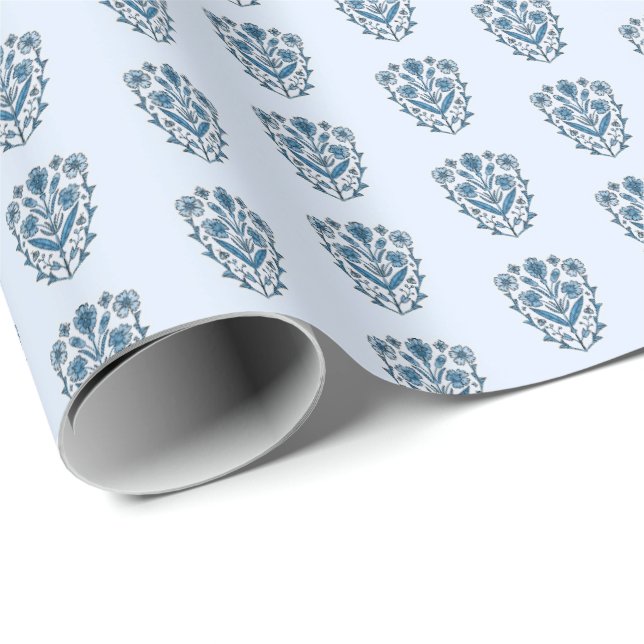 Praktfullt blommigt inslagspapper presentpapper (Rullad Hörn)