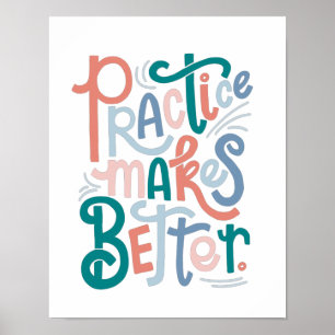 Praktik gör det bättre poster