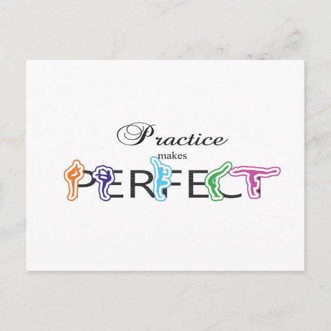 Praktik gör Perfekt Vykort (Framsida)