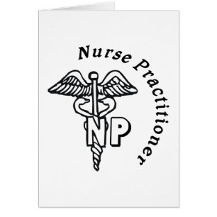 PRAKTIKER FÖR SJUKSKÖTERSKA FÖR CADUCEUSNP-LOGO HÄLSNINGSKORT