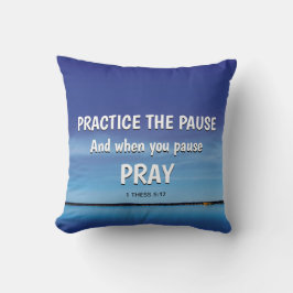 PRAKTISERA PAUSE Blue Peace Inspirational Kudde