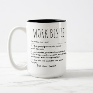 Praktisk definition av eget namn för Bestie-arbete Två-Tonad Mugg