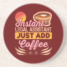 Praktisk kaffekoppunderlägg för juristassistenter