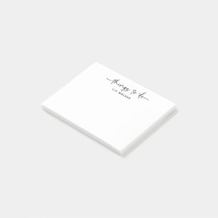 Praktisk Sak för att göra Söt av modernt skript Post-it Block