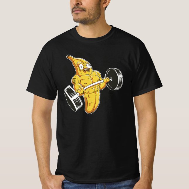 Praktisk träning för viktning av bananfrukt t shirt (Framsida)