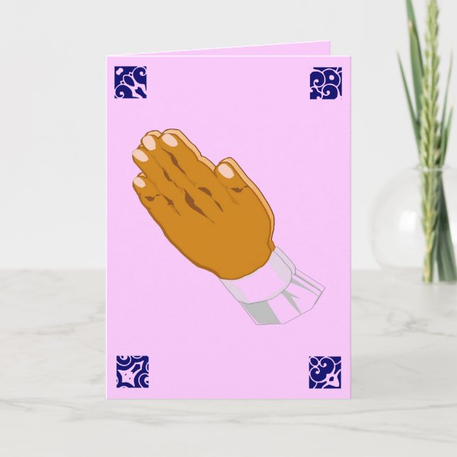 Praktiska Händer Påsk Hälsning i Rosa II Helgkort (Framsida)