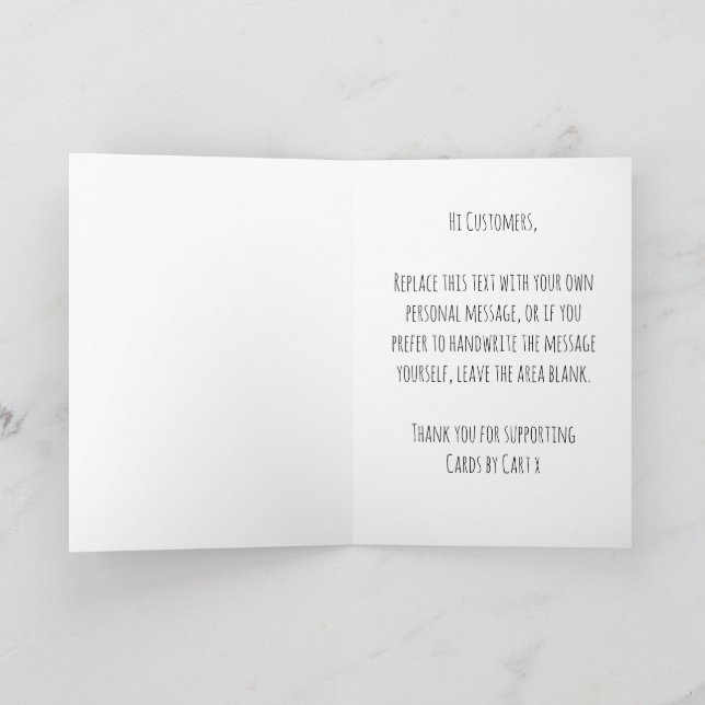 Praktiskt anpassat födelsedagskort för vänner tack kort (Inuti)