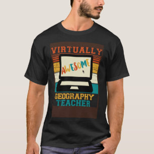 Praktiskt taget Fantastisk Geography Teacher Retro T Shirt