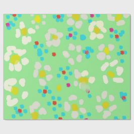 Praktpapper med pastellfärgade tusenskönor presentpapper