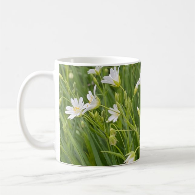 Praktstjärnblommor i skog kaffemugg (Vänster)