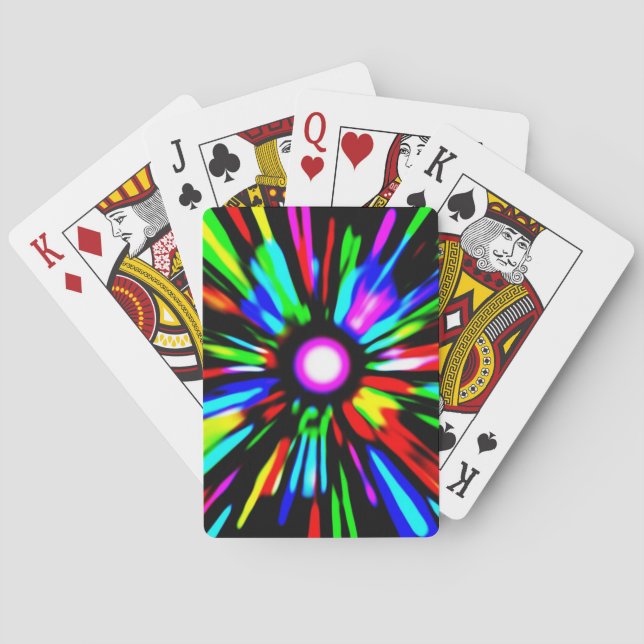 Prålig blom casinokort (Baksidan)
