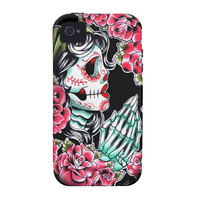 Prålig Diameter De Los Muertos Sockra Case-Mate iPhone Skal (Baksidan)