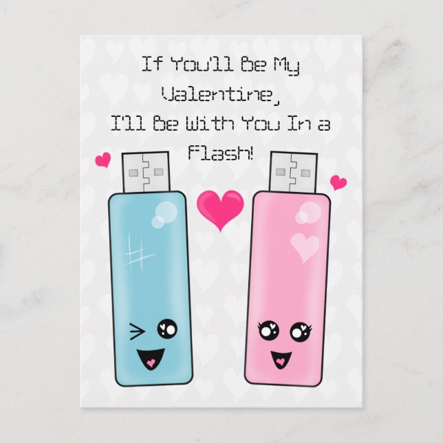 Prålig drevkärlek för USB Helg Vykort (Framsida)