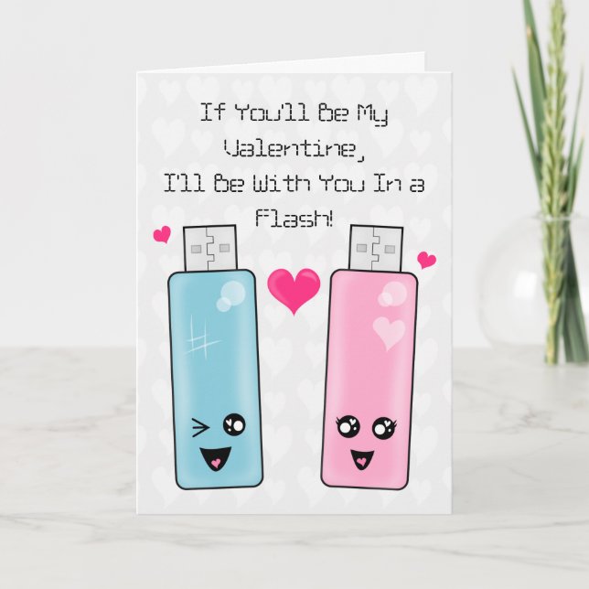 Prålig drevkärlek för USB Helgkort (Framsida)