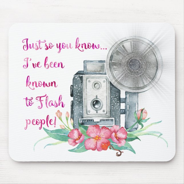 Prålig fotografkamera musmatta (Framsidan)