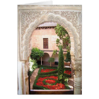 Prålig Granada LaAlhambra trädgård Hälsningskort