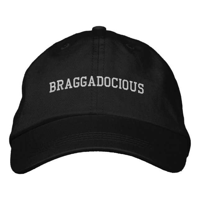 Prålig svart vit broderad statement  keps (Framsida)