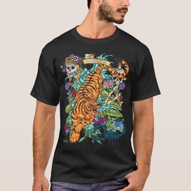 prålig T-tröja för tatuering 83-TIGER T-shirt (Framsida)