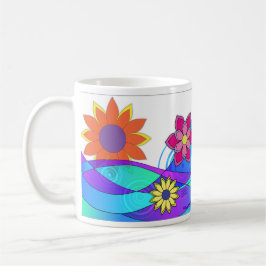 Pråliga Hippieblommor Kaffemugg