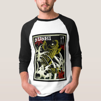 Pråliga SUSHI för japansk Koi fisktatuering T-shirt