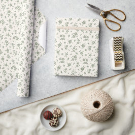 Praline Blommig Dämpad Neutral Cottagecore Beige S Presentpapper