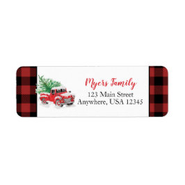 Prällad lastbil buffalo returadress etikett