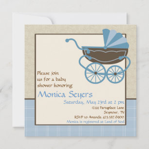 Pram Baby Shower-inbjudan Inbjudningar