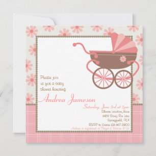 Pram Baby Shower-inbjudan Inbjudningar