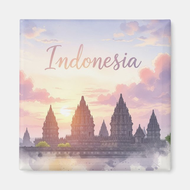 Prambanan Temple Indonesia Sunset Magnet (Framsidan)