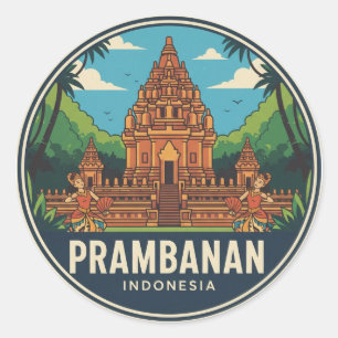 Prambanemilen Indonesia UNESCO Runt Klistermärke