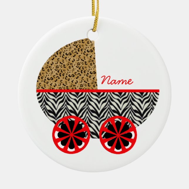 Pramprydnad med Peter Pan flickacitationstecken Julgransprydnad Keramik (Framsidan)