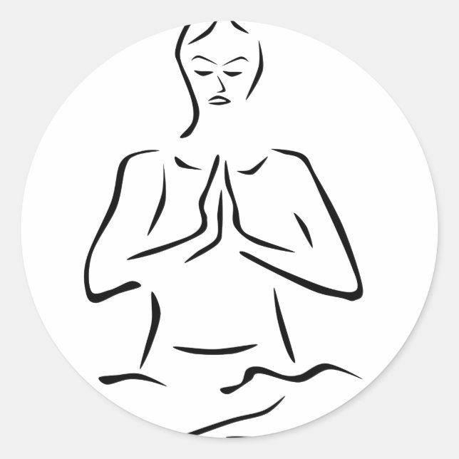 Pranam Runt Klistermärke (Framsida)