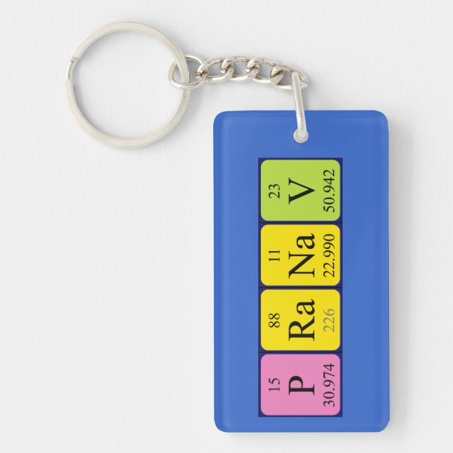 Pranav Periodisk nyckelring bord namn (Framsidan)
