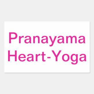 Pranayama Heart Yoga Peace Om Hankamer Artjunkhaus Rektangulärt Klistermärke