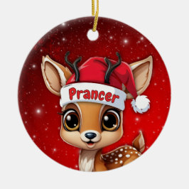Prancer Babyhjort, hjort, rådjur, ren🦌 🎄 Julgransprydnad Keramik