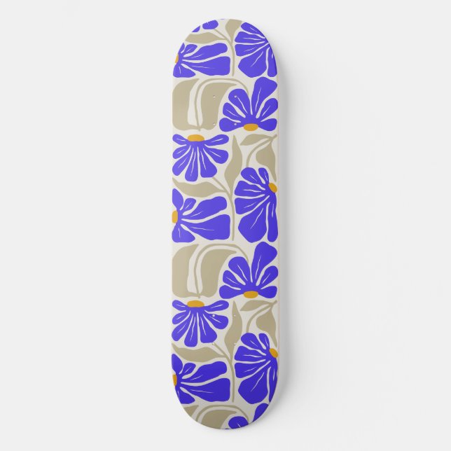 Prancha Skate Flower Mini Skateboard Bräda 18,5 Cm (Framsida)