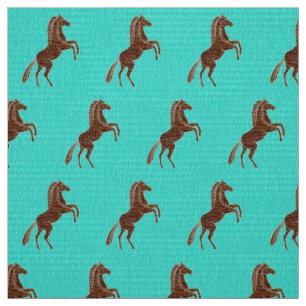 Prancing Horse on Textured Turcos Tyg