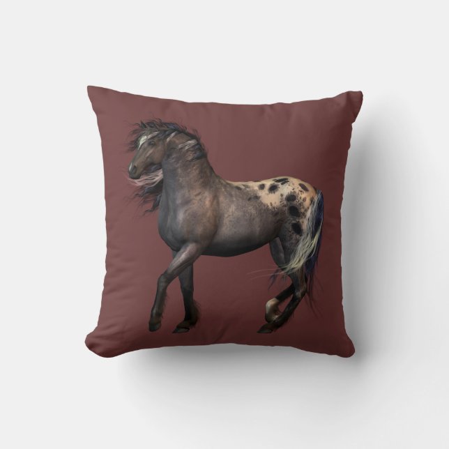 PRANCING HORSE PILLOW KUDDE (Framsida)