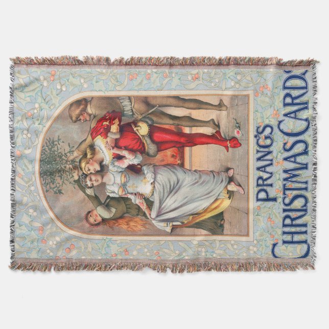 Prang julkort (ca. 1886) filt (Framsidan)