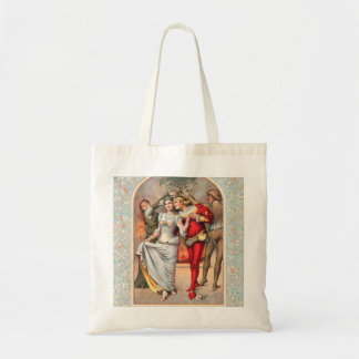 Prang's julkort (ca. 1886) Totebag. Tygkasse