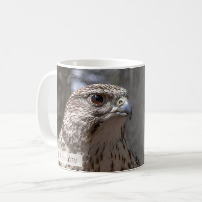 Prärie Falk Psalm 92:5 KJV Kaffemugg (Framsida vänster)