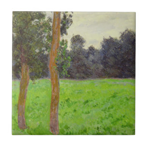 Prärie för Claude Monet Deux Arbres dansla Kakelplatta