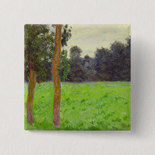 Prärie för Claude Monet Deux Arbres dansla Knapp
