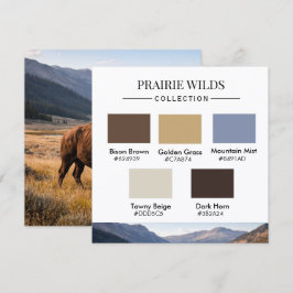 Prärie Wilds Färgpalettkort Inbjudningar