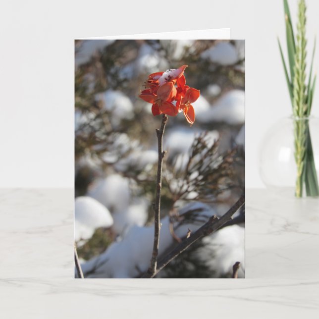 "Prärieblomster" Julkort Kort (Framsida)