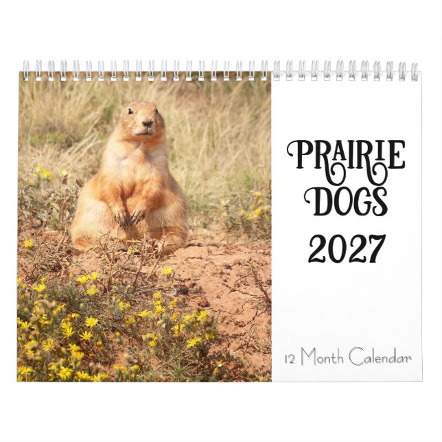 Präriehund 2027 12 Månaders Kalender (Omslag)