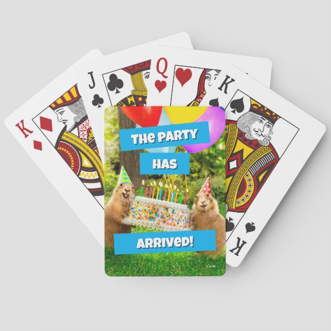 Präriehund Födelsedagsfest Casinokort (Baksidan)
