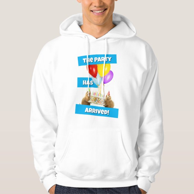 Präriehund Födelsedagsfest Hoodie (Framsida)