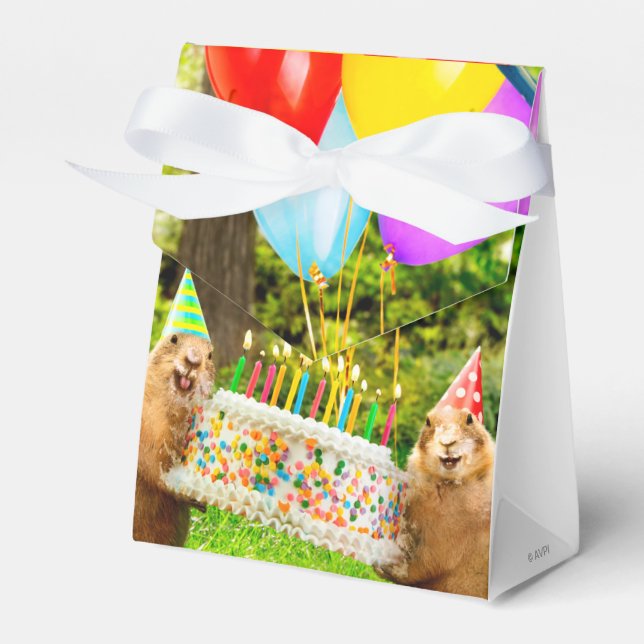 Präriehund Födelsedagsfest Presentaskar (Framsidan Sidan)